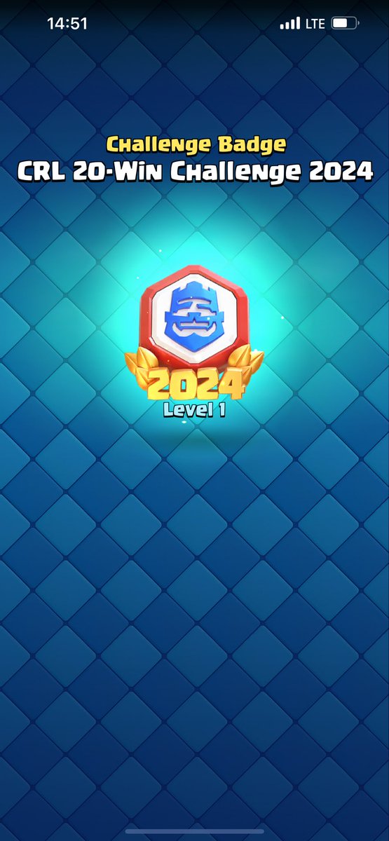 First time badge, going to keep grinding for 20 wins🙏