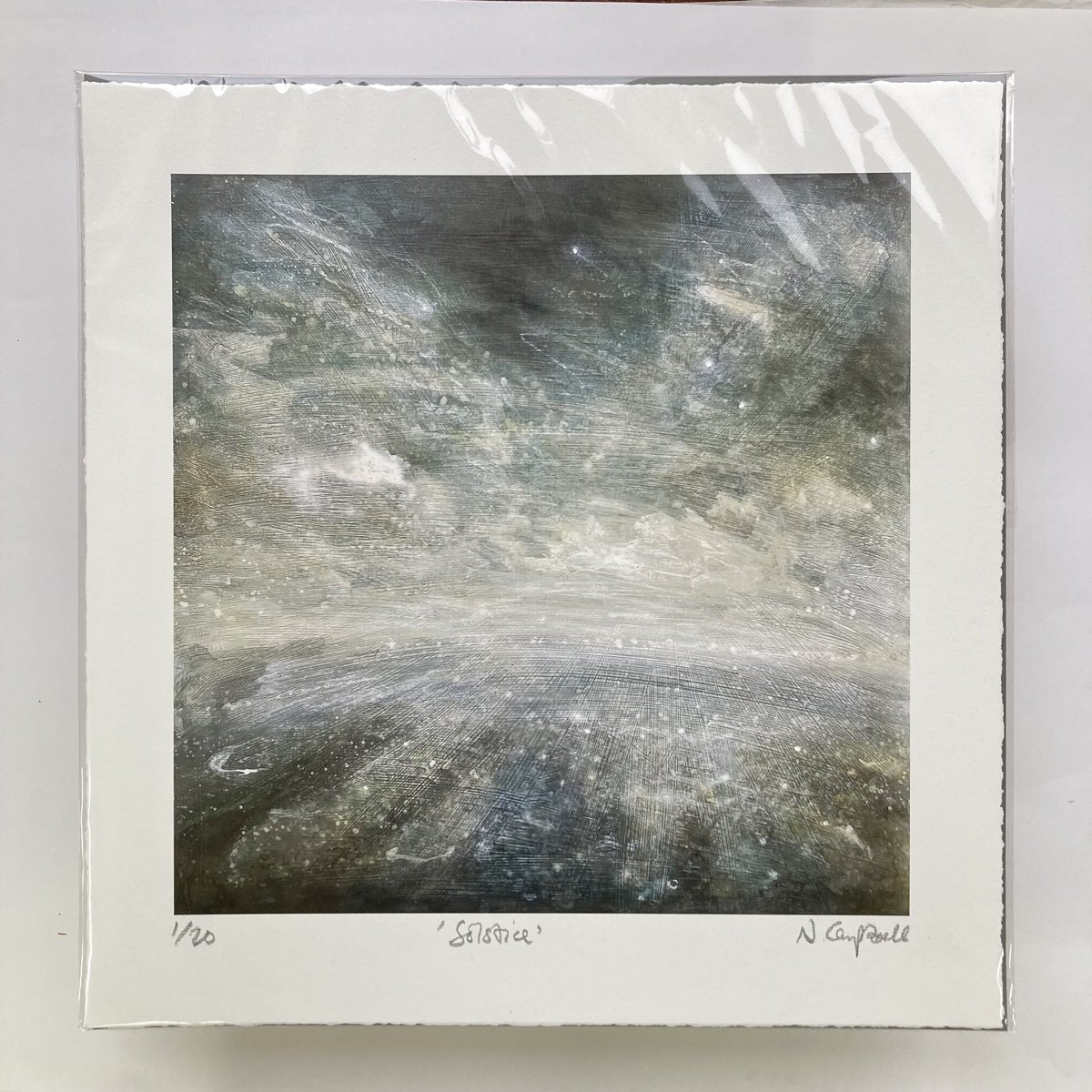 A starlit night painting inspired by the winter #solstice the turning point in the year when the days begin to get longer again and imagining it lighting up the chalk beaches of #sussex where the #southdowns meet the sea.
