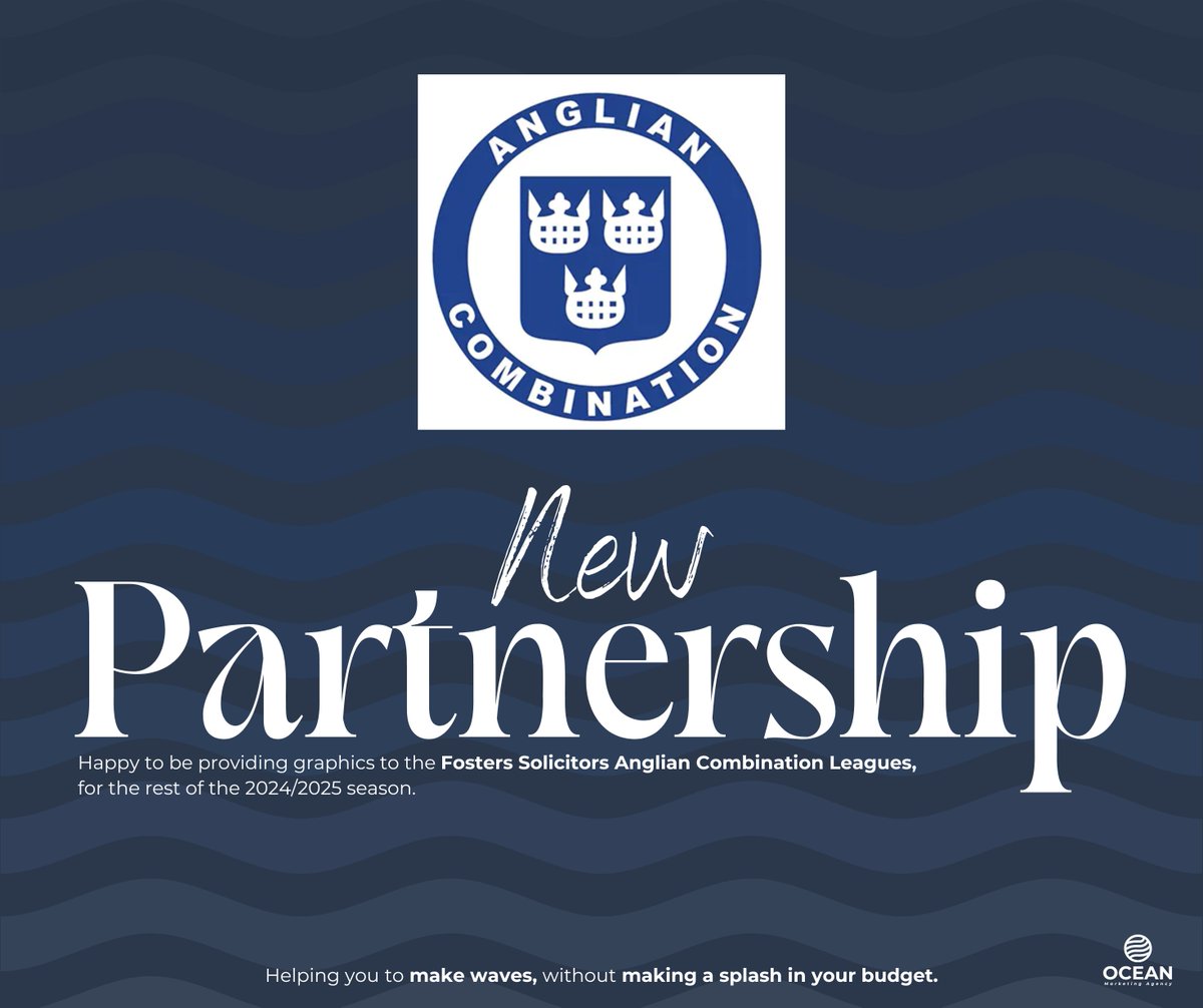 OCEAN Marketing Agency (@oceanmm22) on Twitter photo We are happy to announce that <a href="/AnglianCom/">Fosters Solicitors Anglian Combination</a> will join us as our newest partners. We will provide them with graphics for the second half of the season, which starts on January 4th, 2025.
#oceanmedia We are happy to announce that <a href="/AnglianCom/">Fosters Solicitors Anglian Combination</a> will join us as our newest partners. We will provide them with graphics for the second half of the season, which starts on January 4th, 2025.
#oceanmedia