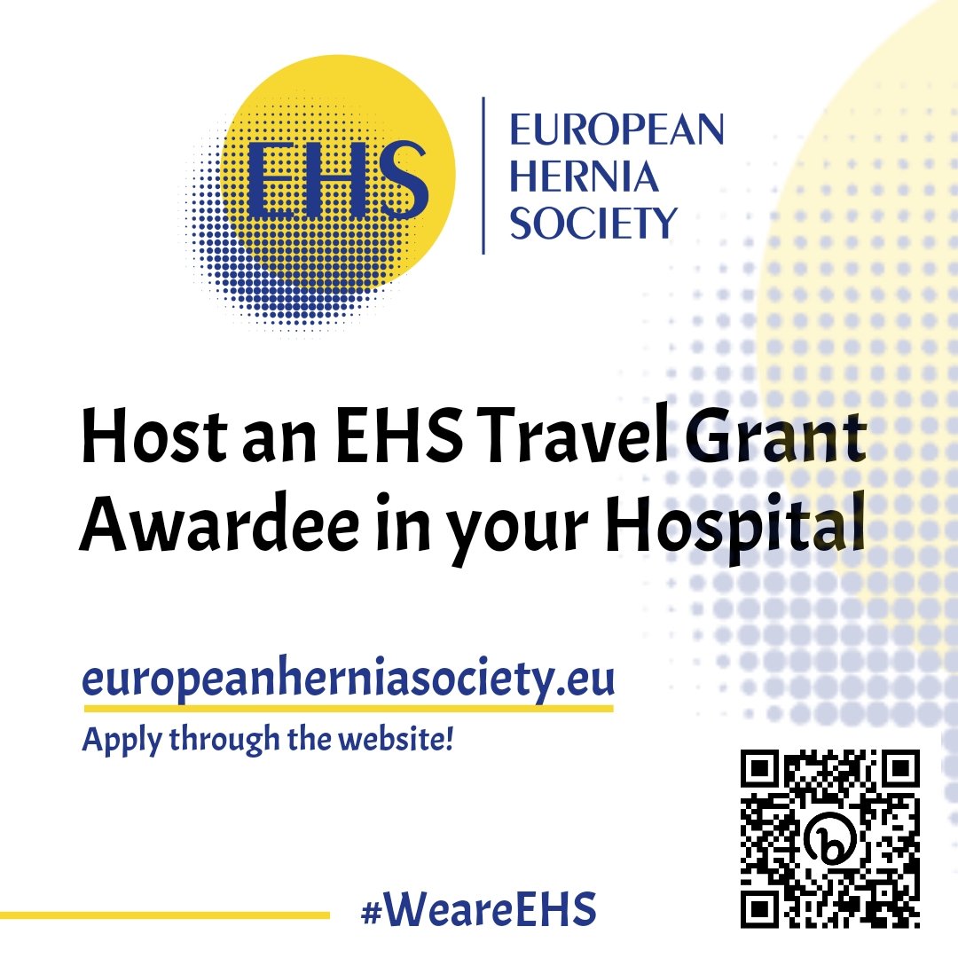 eurohernias's tweet photo. ✨Host an EHS Travel Grant Awardee in your Hospital! Let’s share our knowledge and make new #HerniaFriends.
➡️ https://t.co/g2CKwK8SQ7
#HerniaTrip #HerniaSurgery #AWSurgery #WeareEHS #IamEHS https://t.co/7CXjJ4xJYL