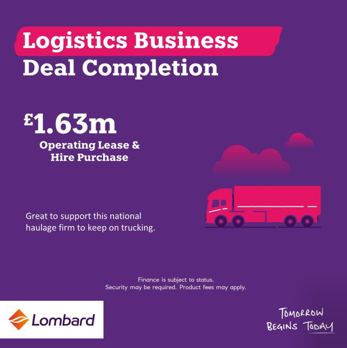 ReeveHicks's tweet photo. It’s been great to support so many new and existing customers of @Lombard this year. 2024 has kept me very busy with lots of exciting transactions, supporting general capital investment, growth, acquisitions, and MBOs. 

Here are a few transaction highlights from Q4 2024 https://t.co/SGJBXcQUle