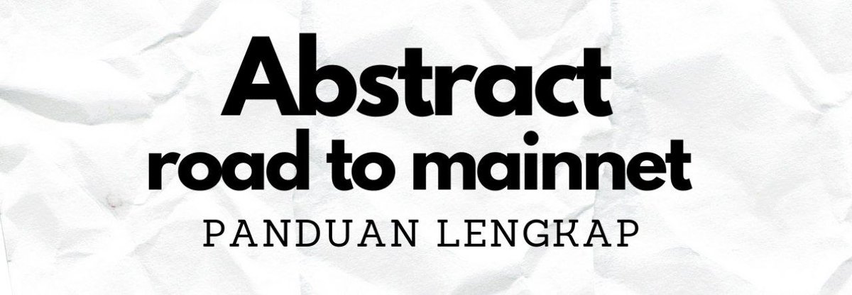 nolansnr_098's tweet photo. 🔥 Abstract testnet 🔥 

Abstract bentar lagi mainnet, ini saya buatkan ringkasan panduan untuk garap, biar kalian yang ketinggalan gampang garapnya

Penjelasan mulai dari awal sampai explore ecosystem abstractnya

Nyalakan notifikasi

~ sebuah utas 🧵 https://t.co/7lwfKMK7XI