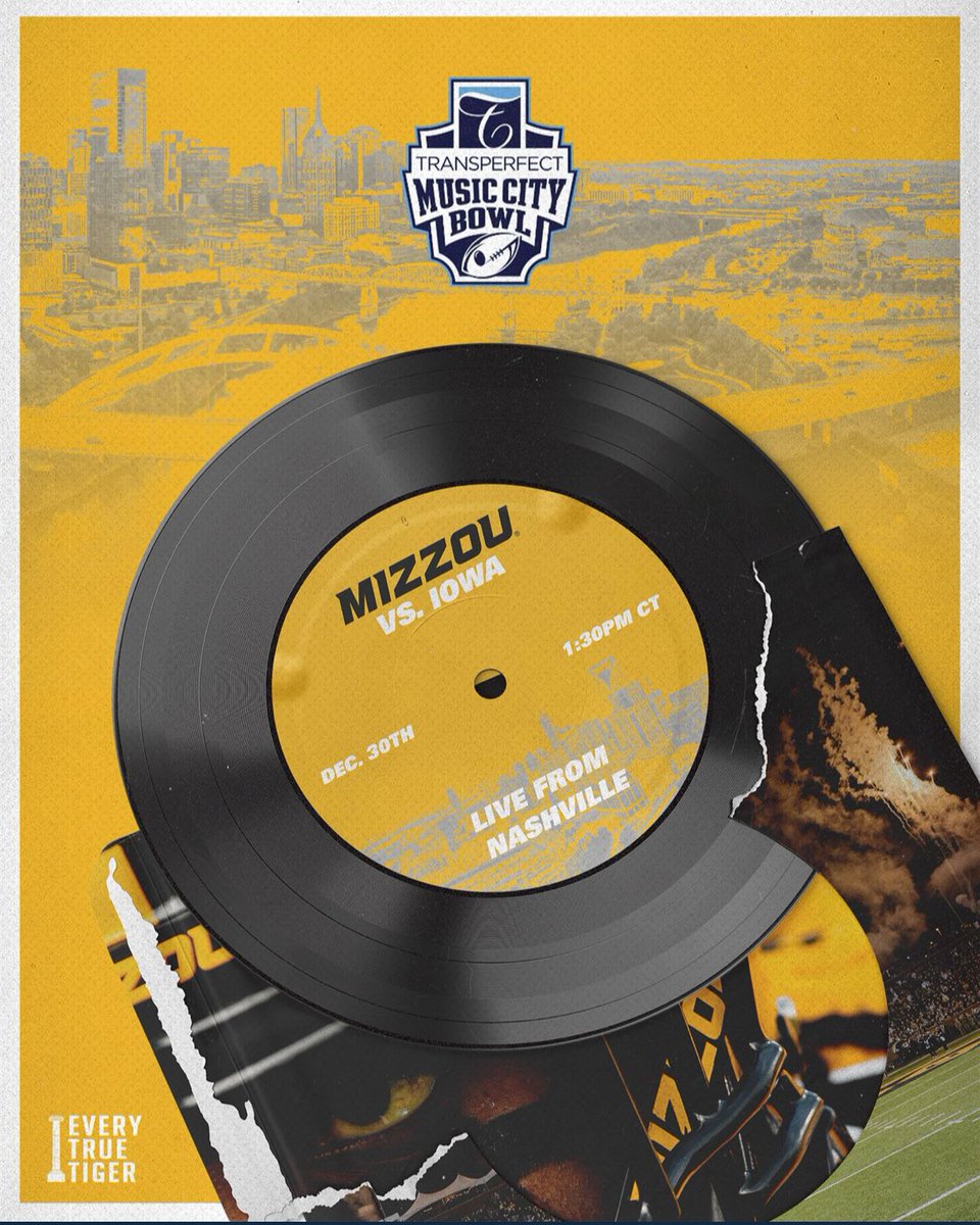 Cameron S. Benson (@d1cam017) on Twitter photo Time to dominate in the Music City. Letโs go, Mizzou! ๐ฏ#ETTB #MIZ <a href="/mizzoufootball/">Mizzou Football</a> <a href="/mizzouathletics/">Mizzou Athletics</a>
๐: Monday, December 30
โฐ: 1:30pm CT
๐๏ธ: Nissan Stadium - Nashville, TN Time to dominate in the Music City. Letโs go, Mizzou! ๐ฏ#ETTB #MIZ <a href="/mizzoufootball/">Mizzou Football</a> <a href="/mizzouathletics/">Mizzou Athletics</a>
๐: Monday, December 30
โฐ: 1:30pm CT
๐๏ธ: Nissan Stadium - Nashville, TN