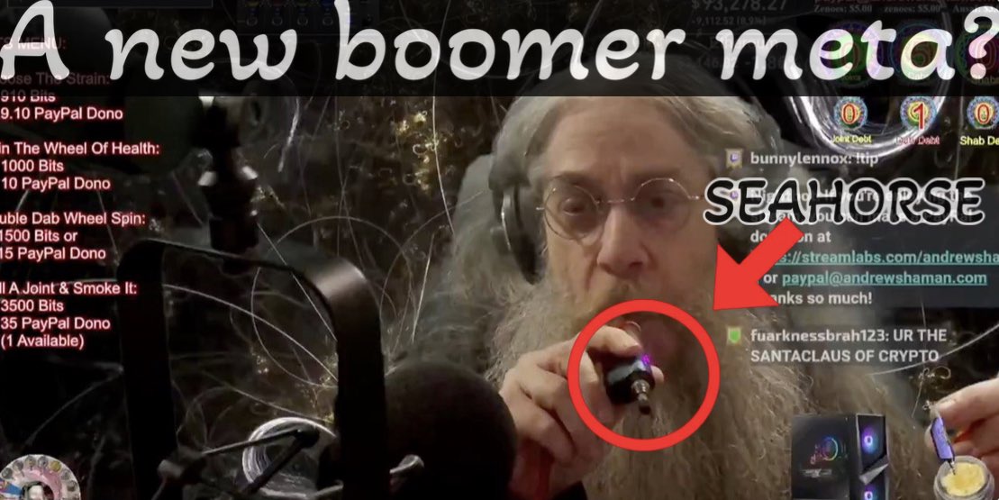 The Rise of #SEAHORSE 
This might be the wildest and most wholesome crypto story of the year

Andrew Shaman, a boomers streaming on Kick while vaping, just launched a memecoin by accident
What happened next is pure magic👇🧵