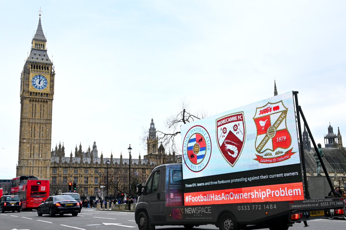 SellBeforeWeDai's tweet photo. A mention for others going through ownership issues.

Fanbases of three EFL clubs are making their voices heard against their owners.

We stand with all fans against Dai Yongge, Dai Xiu Li, Jason Whittingham and Clem Morfuni.

📍 Westminster, London

#readingfc #UTS 🦐 #stfc https://t.co/lp9oSfdfiS