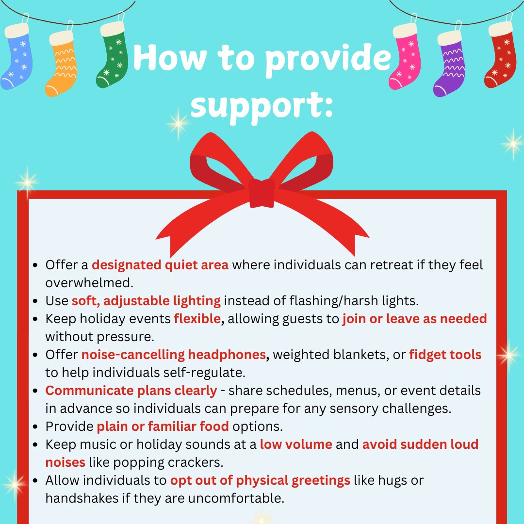 CUCHDScardiff's tweet image. Everyone's sensory needs are unique! Here's how to support others during the holiday season ✨
Find resources here: linktr.ee/cuchdssensoryl…