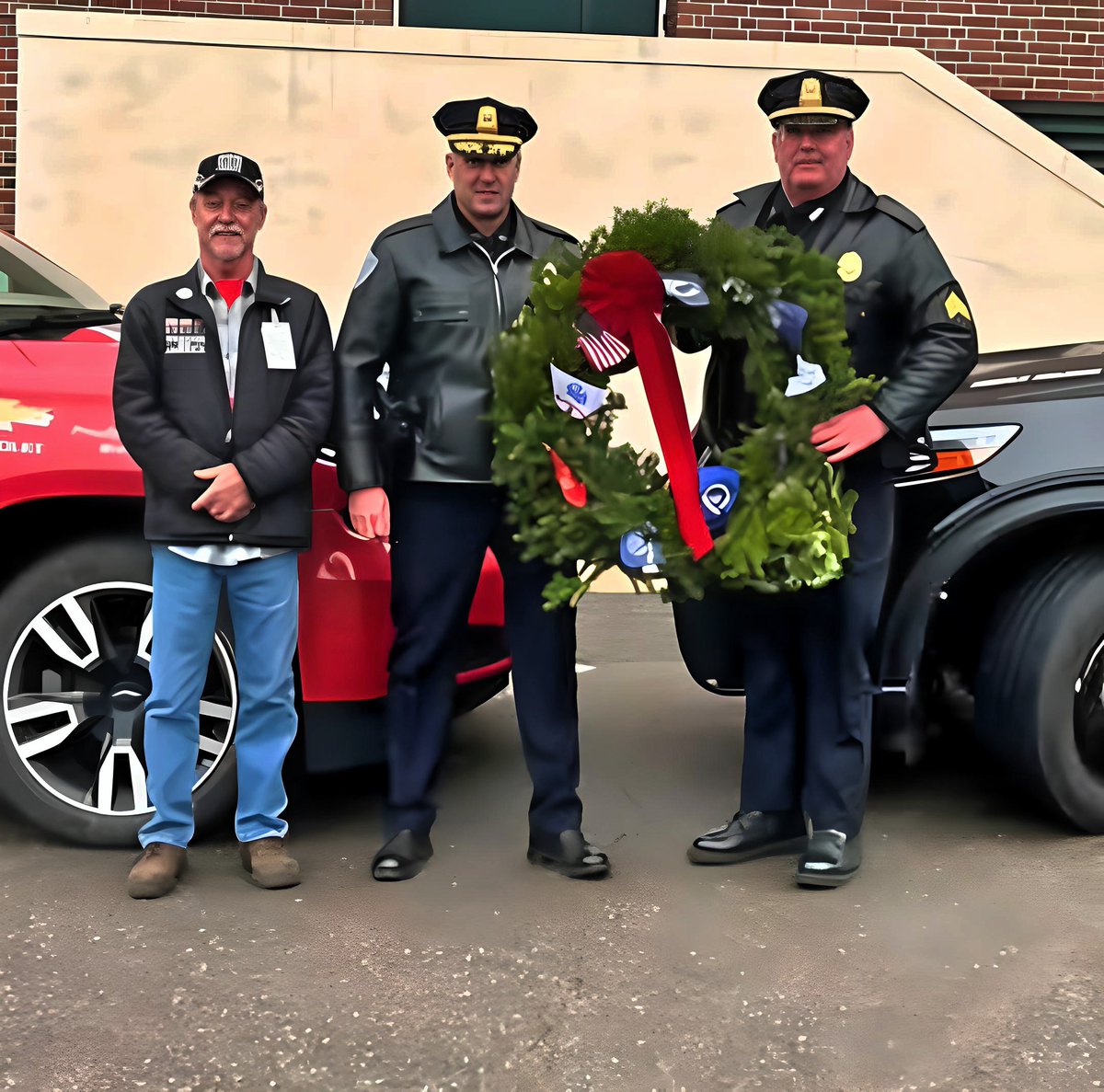 Earlier this week, <a href="/WreathsAcross/">Wreaths Across America</a> Americca dropped off a wreath honoring the US armed services. The wreath has been placed at the #Billerica Public Safety Memorial in front of Town Hall. BPD99
