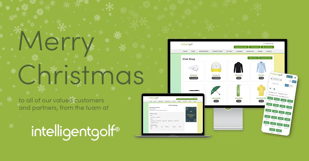 At intelligentgolf, we’re helping golf clubs thrive with smarter operations, improved features, and simpler embedded payments.

More exciting innovations are coming in 2025, thank you for your support this year.

Merry Christmas and a Happy New Year! 🎄🎁