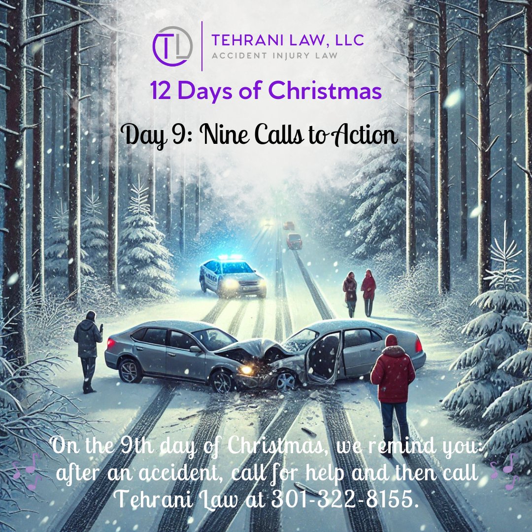 TehraniLawLLC's tweet photo. Save our number now - better safe than sorry! 

301-322-8155     Tehrani Law, LLC

#TehraniLawCares #12DaysOfSafety #DriveSafeThisHoliday https://t.co/sPL72gEKXo