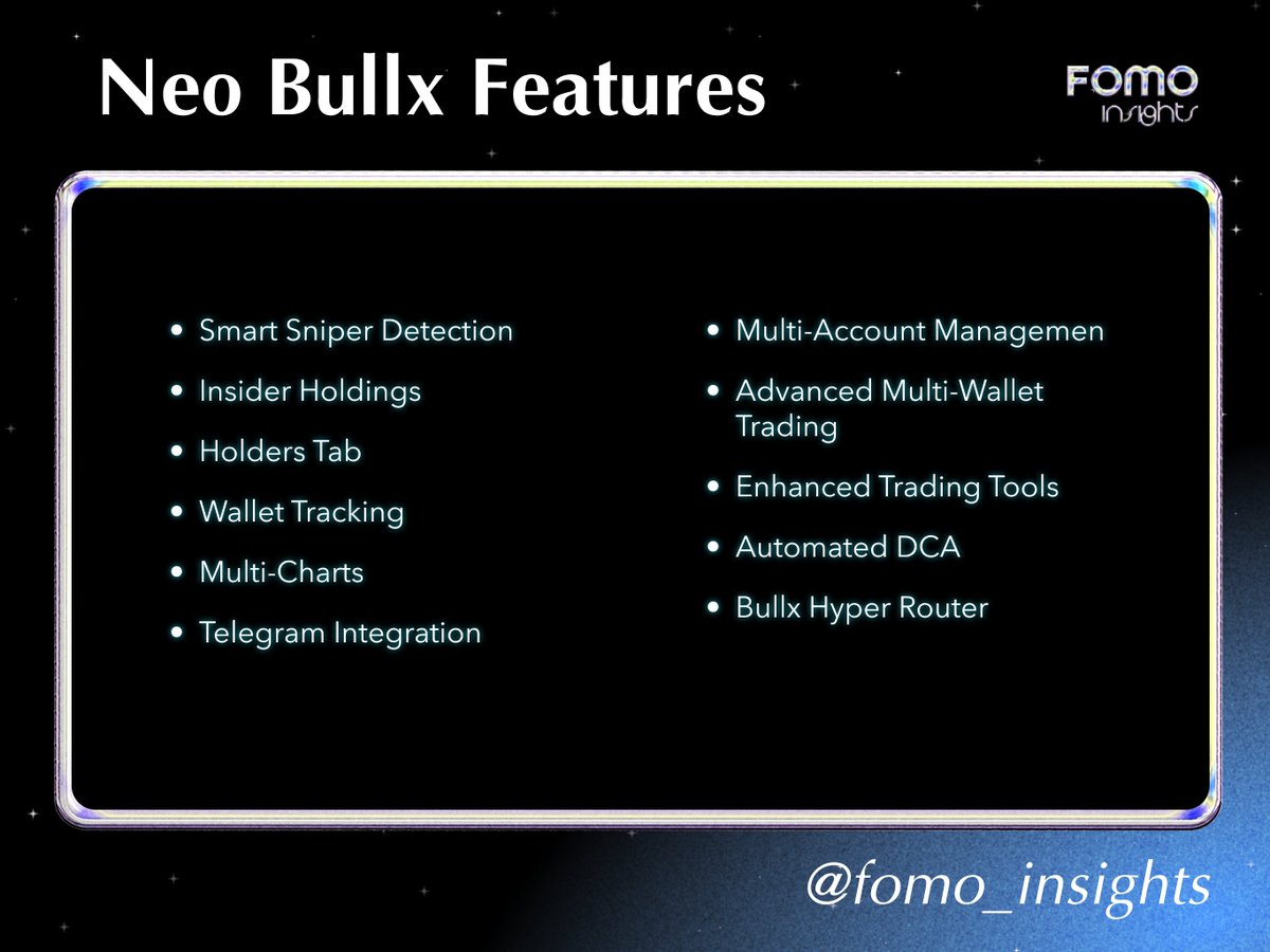 FOMO Research] Neo Bullx: An In-Depth Look at the Crypto Trading Terminal  The cryptocurrency market is known for its volatility, and with the rise of  meme coins, the need for automated trading