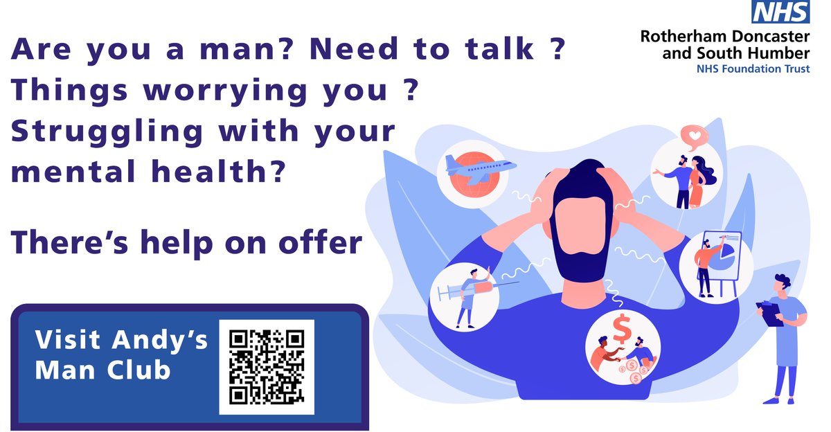 rdash_nhs's tweet photo. If you’re struggling with your mental health there’s help on offer. If things are worrying you and you need to talk, reach out to @andysmanclubuk https://t.co/hrAj6EX606