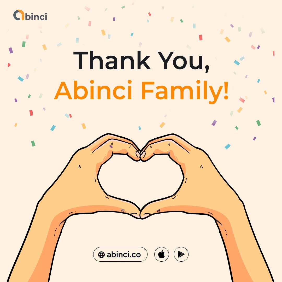 WeAreAbinci's tweet photo. To everyone who’s been part of our journey so far—thank you for believing in Abinci. 💛 Let’s keep growing together!

Follow us for more impacting and exciting updates 👆 https://t.co/z2M8vmMLpD