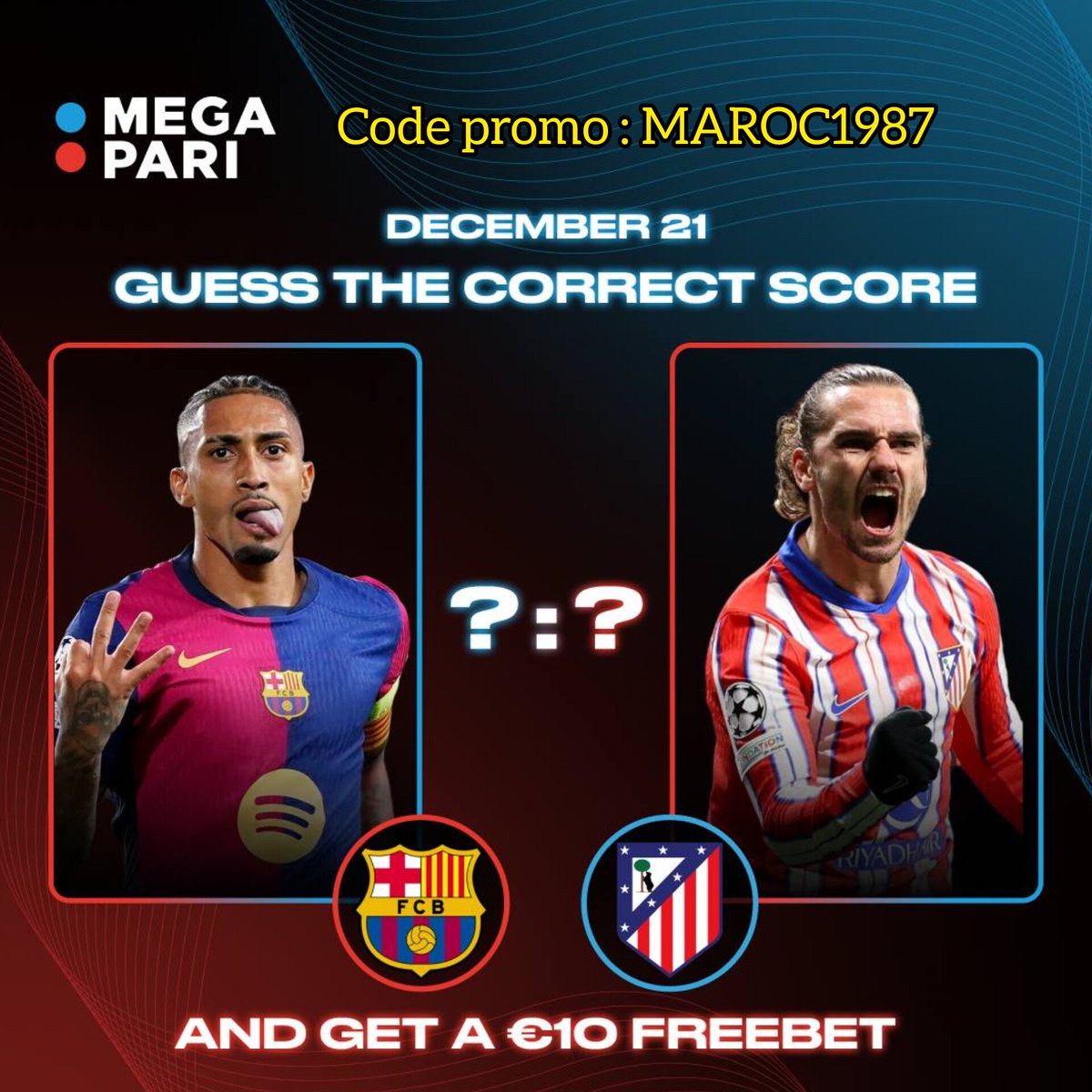 🔸🔹🔶🔷

🇪🇸 برشلونة 🆚 أتلتيكو مدريد 🇪🇸

النتيجة الصحيحة واحصل على فرصة للفوز برهان مجاني بقيمة 10 يورو!
سجل حالا في الموقع كود برومو MAROC1987
سنختار 20 متابعًا بشكل مباشر بإجابات صحيحة ونرسل لهم رهانًا مجانيًا
Lien megapari ➡️ 
refpaiozdg.top/L?tag=d_320647…

النتائج: 24.12.2024!