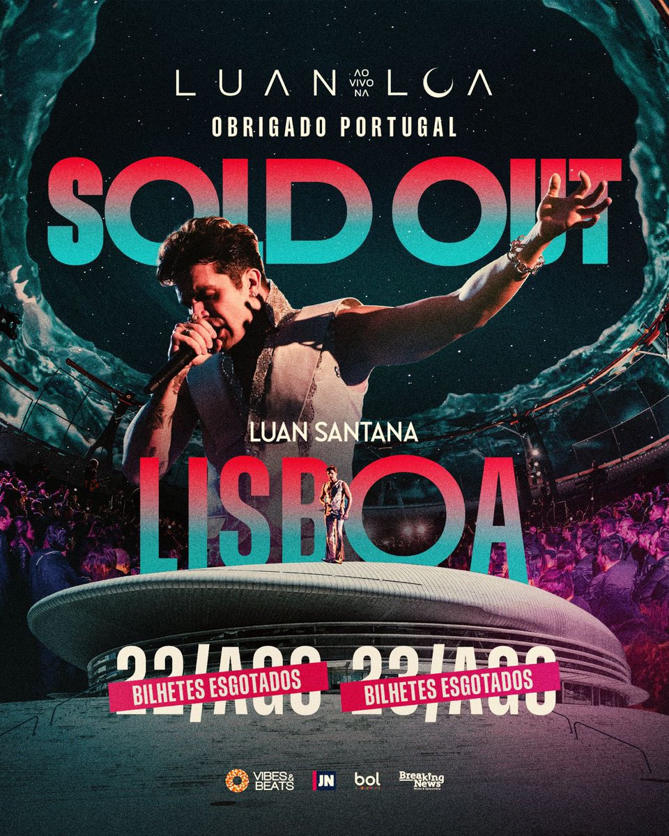 luansantana's tweet photo. Mais um Meo Arena esgotado em Lisboa! Mais de 37 mil bilhetes vendidos!! 

É lindo ver o amor de vocês pela nossa música. Bora fazer história mais uma vez? ❤️‍🔥 /adm https://t.co/2uvnhVWgBu