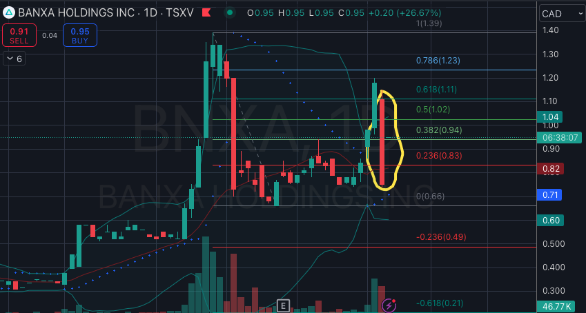 agstockpicks's tweet photo. $BNXA $BNXA.V Interesting action last Wednesday, just before the halt, in light of going private @ $1/share news... 🤨 https://t.co/fzCws1L2qE