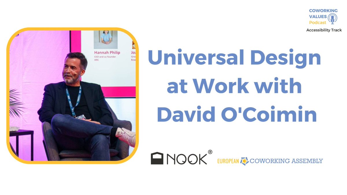 European Coworking Assembly (@coassemblyeu) on Twitter photo 🎙️ New on the Coworking Values Podcast, Emily chats with David O'Coimin of <a href="/nookpod/">Nook Wellness Pods</a> on creating more inclusive and productive workspaces.
🎧 Listen now coworkingassembly.eu/2024/08/31/uni… 
#CoworkingValues #InclusiveDesign #Neurodiversity #Productivity 🎙️ New on the Coworking Values Podcast, Emily chats with David O'Coimin of <a href="/nookpod/">Nook Wellness Pods</a> on creating more inclusive and productive workspaces.
🎧 Listen now coworkingassembly.eu/2024/08/31/uni… 
#CoworkingValues #InclusiveDesign #Neurodiversity #Productivity