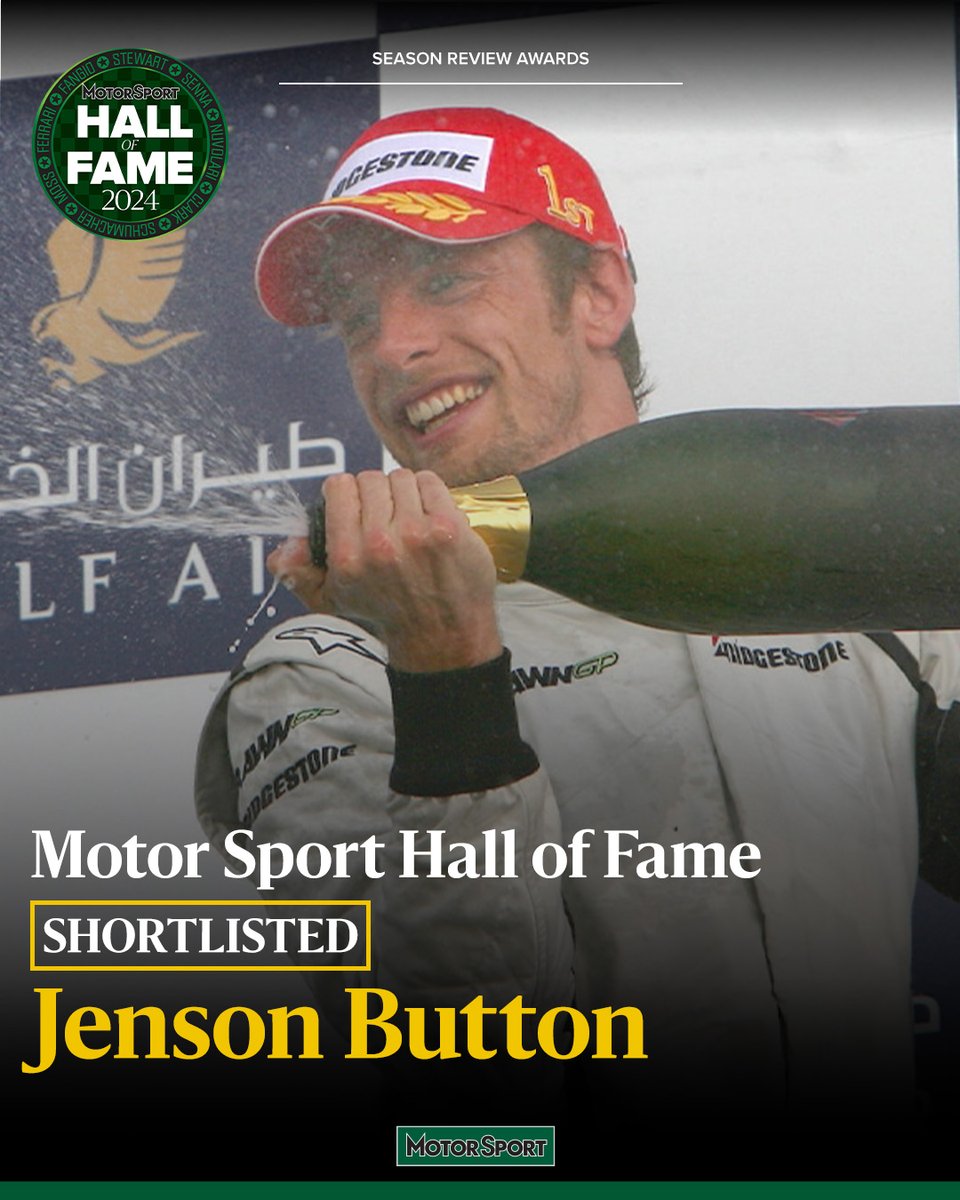 Motor Sport magazine (@motor_sport) on Twitter photo Should 2009 #F1 champ <a href="/JensonButton/">Jenson Button</a> join the Motor Sport Hall of Fame in 2024? 🤔
Vote for your favourite nominee in the Motor Sport Season Review Awards 👇
motorsportmagazine.com/articles/singl… Should 2009 #F1 champ <a href="/JensonButton/">Jenson Button</a> join the Motor Sport Hall of Fame in 2024? 🤔
Vote for your favourite nominee in the Motor Sport Season Review Awards 👇
motorsportmagazine.com/articles/singl…