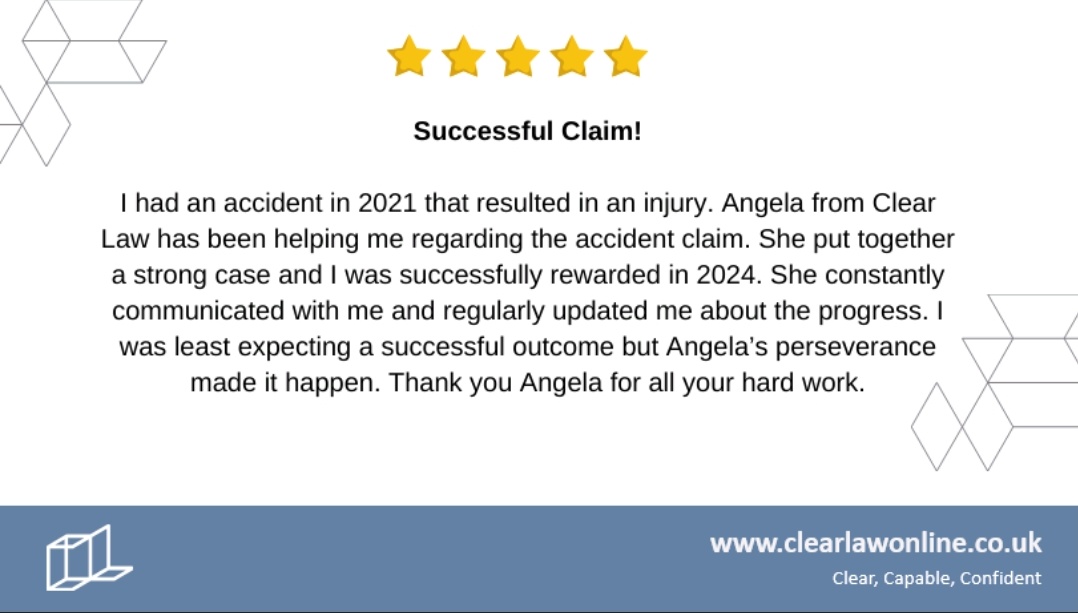 clearlawLLP's tweet photo. #5starreview #trustpilot #FridayFeeling #FridayMotivation #CustomerService #CustomerExperience #clientappreciation #personalinjury #accident #success #injury #reward https://t.co/qmm2jqjQo8