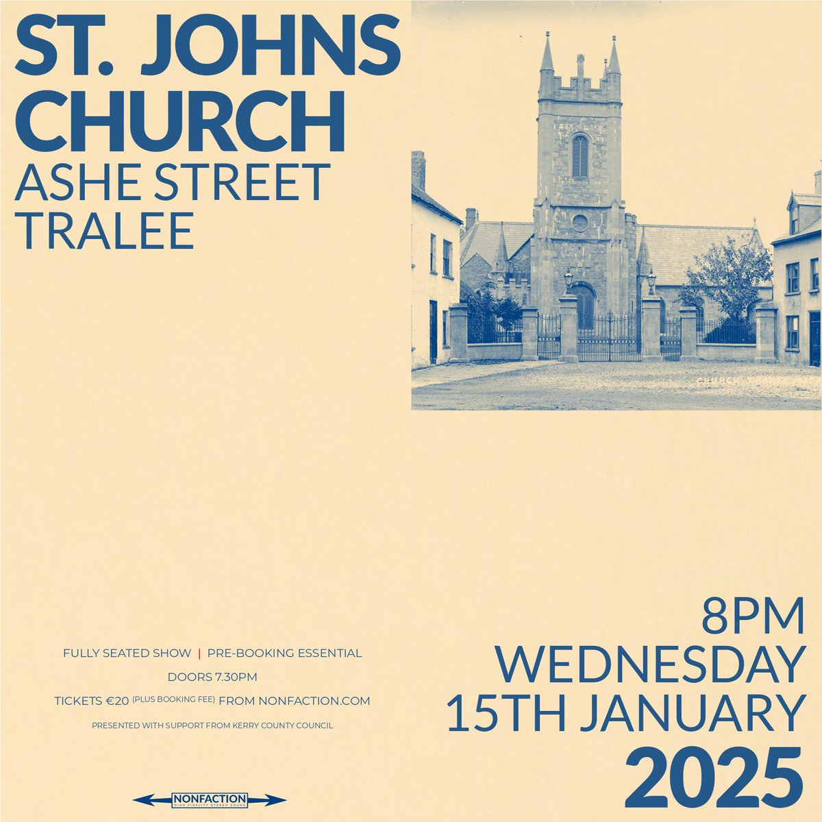 The perfect tonic for the January Blues, Ireland’s Roots and Blues prodigy Muireann Bradley and Milwaukee's @BuffaloNichols live in the wonderful St. John's Church #Tralee on Wednesday January 15th, the debut Kerry show for both.
nonfaction.com/events/muirean…
