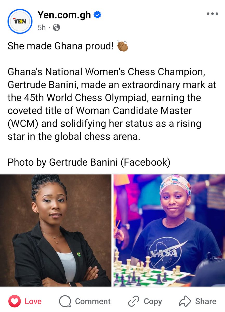 gertrude_banini's tweet photo. Officially, a titled player:Woman Candidate Master(WCM)!
Thanks for all the love and support on this journey.🙏🏽❤️

https://t.co/FkHKoFSpG3 https://t.co/rG4BkcvEmm