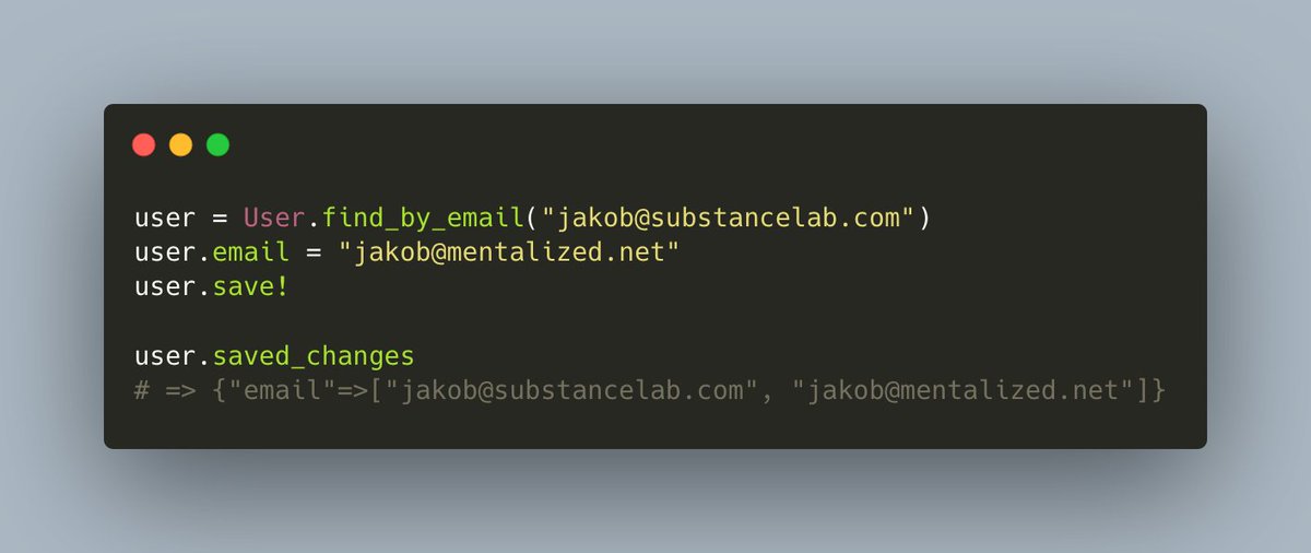 ActiveRecord has a `saved_changes` method that returns the attribute changes that were saved last #TIL #ruby #rails

api.rubyonrails.org/v7.2.2/classes…