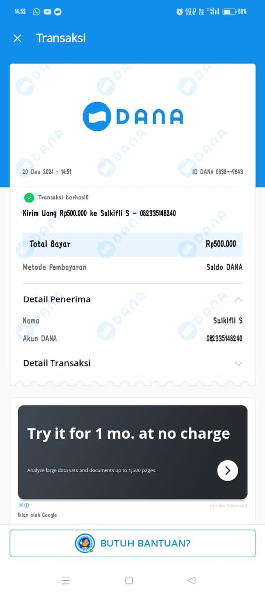 Penipu dana atas nama sulkifli s 082335148240