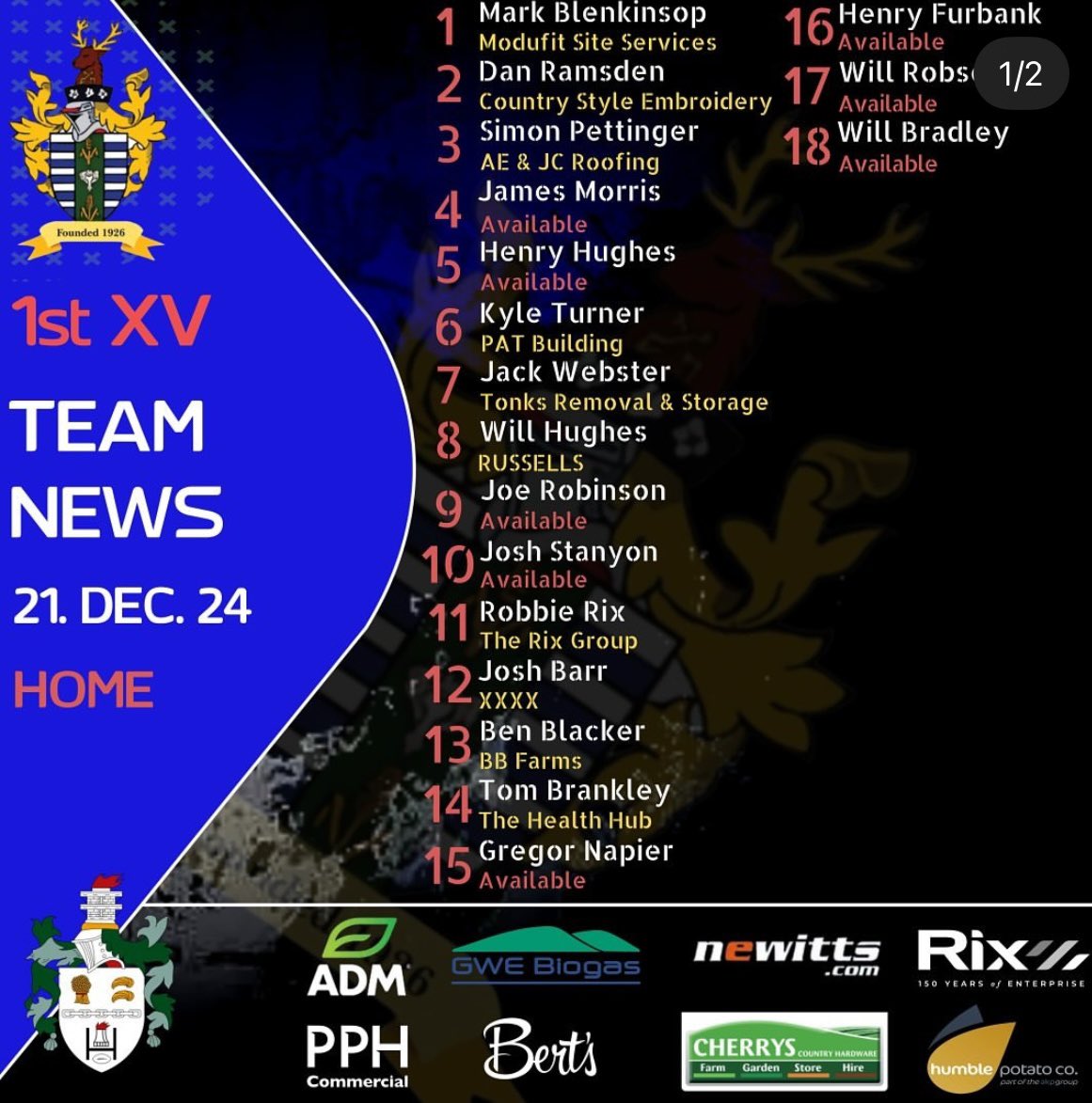 Driffrugby's tweet image. This weekends team sheets. Both 1st &amp;amp; 2nd team welcome @ScunthorpeRUFC to Kelleythorpe. 2pm KO 2pm KO 2pm KO
@WoldsWeekly @NORTHRUGBY1
