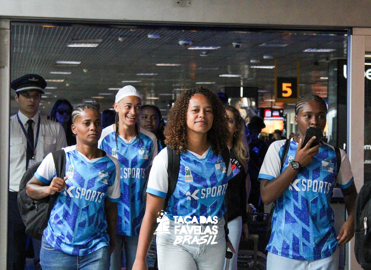 A seleção Feminina do Rio de Janeiro desembarcou em São Paulo para a grande final da Taça das Favelas Brasil 2024.
