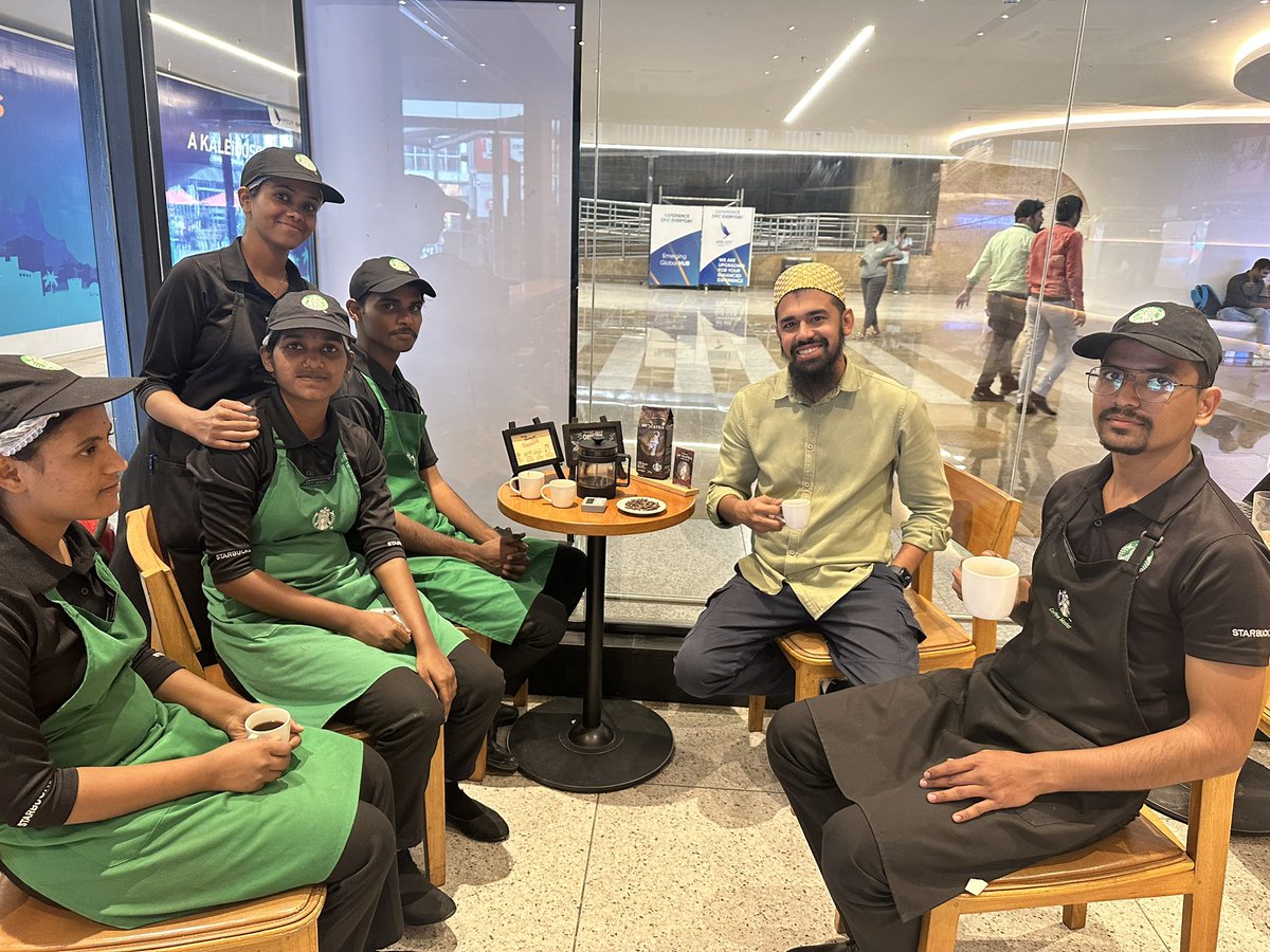 Went for a cup of coffee.
Ended up hosting a cupping session.

<a href="/StarbucksIndia/">Starbucks India</a> <a href="/Starbucks/">Starbucks</a>