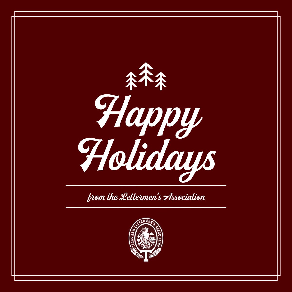 TAMULettermen's tweet image. We hope everyone is having a great holiday season!👍🏻🎄