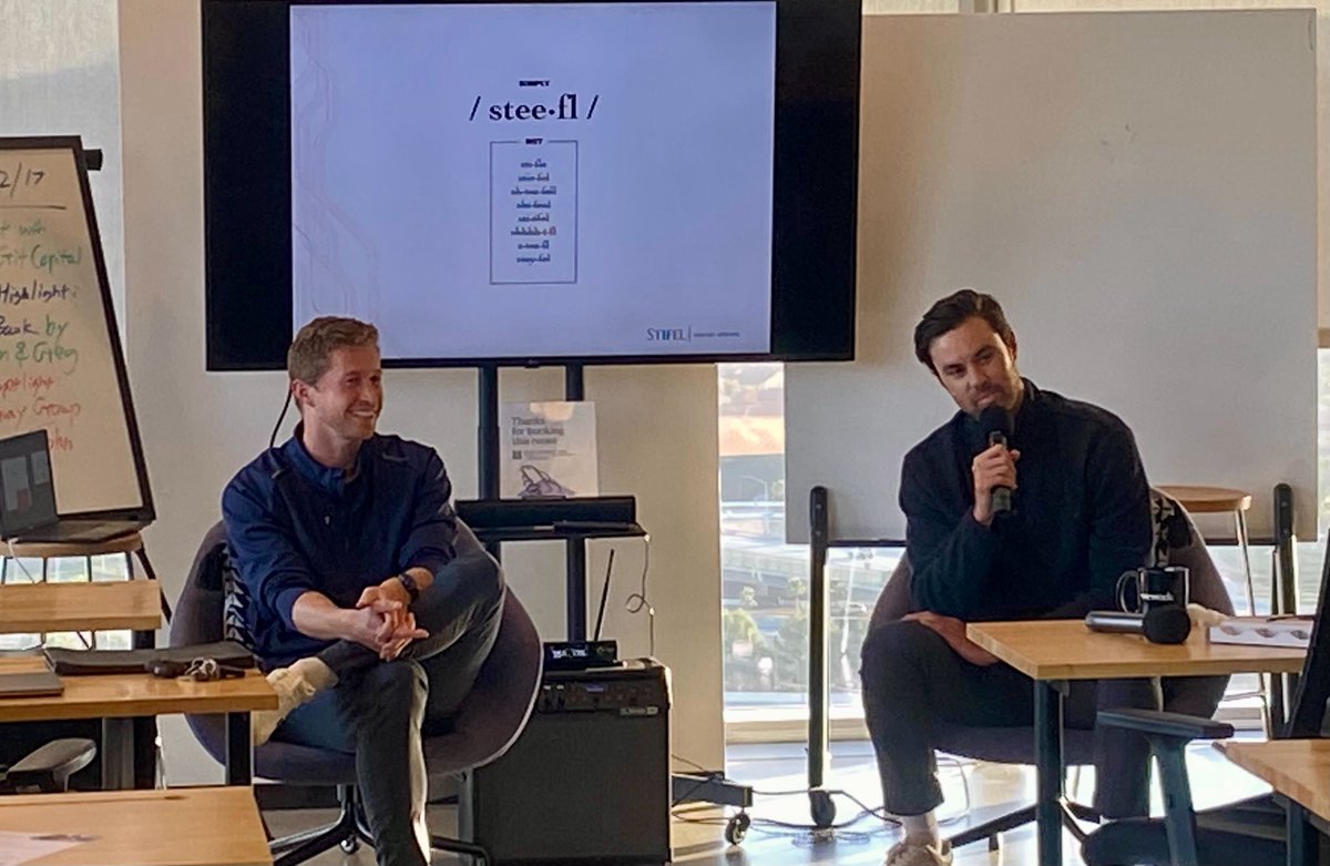 UscBruin's tweet photo. Special thanks to @Stifel (stee•fl) for sponsoring this week’s @exit_hours @gumshoeventures 

Amazing turnout / learnings for the #startup #ecosystem about #venturebanking 

Will be doing a deeper dive in 2025 for our #portcos 

Sign ups welcome here: https://t.co/pVIq9IN1a0 https://t.co/hjtGakKI28