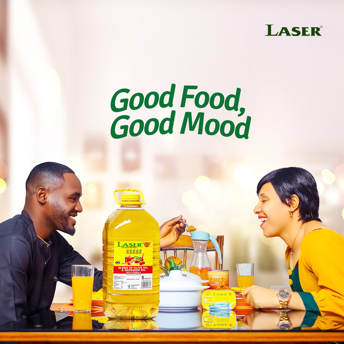 LaserOilNg's tweet photo. Every great meal deserves to lift your spirits. Let your taste buds enjoy the flavour while your
heart feels the joy.
#Foodie #HealthyLifestyle #HealthyOil #CookingOil #ZeroCholesterol #LaserOilNigeria
#DesignedForHealthAndTaste https://t.co/gxavBIxQDx