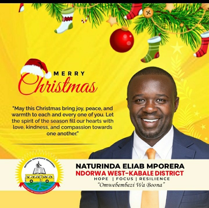 bravniwamanya's tweet photo. Christmas waves are a  magic wand over this world, and behold, everything is softer and more beautiful. Team Eliab  Naturinda Mporera wishes the people of Ndorwa west and people of Kigezi a happy Christmas and a prosperous 2025
#EliabMpforNdorwaWest2026
#Generationalleader https://t.co/smp8omWKR1