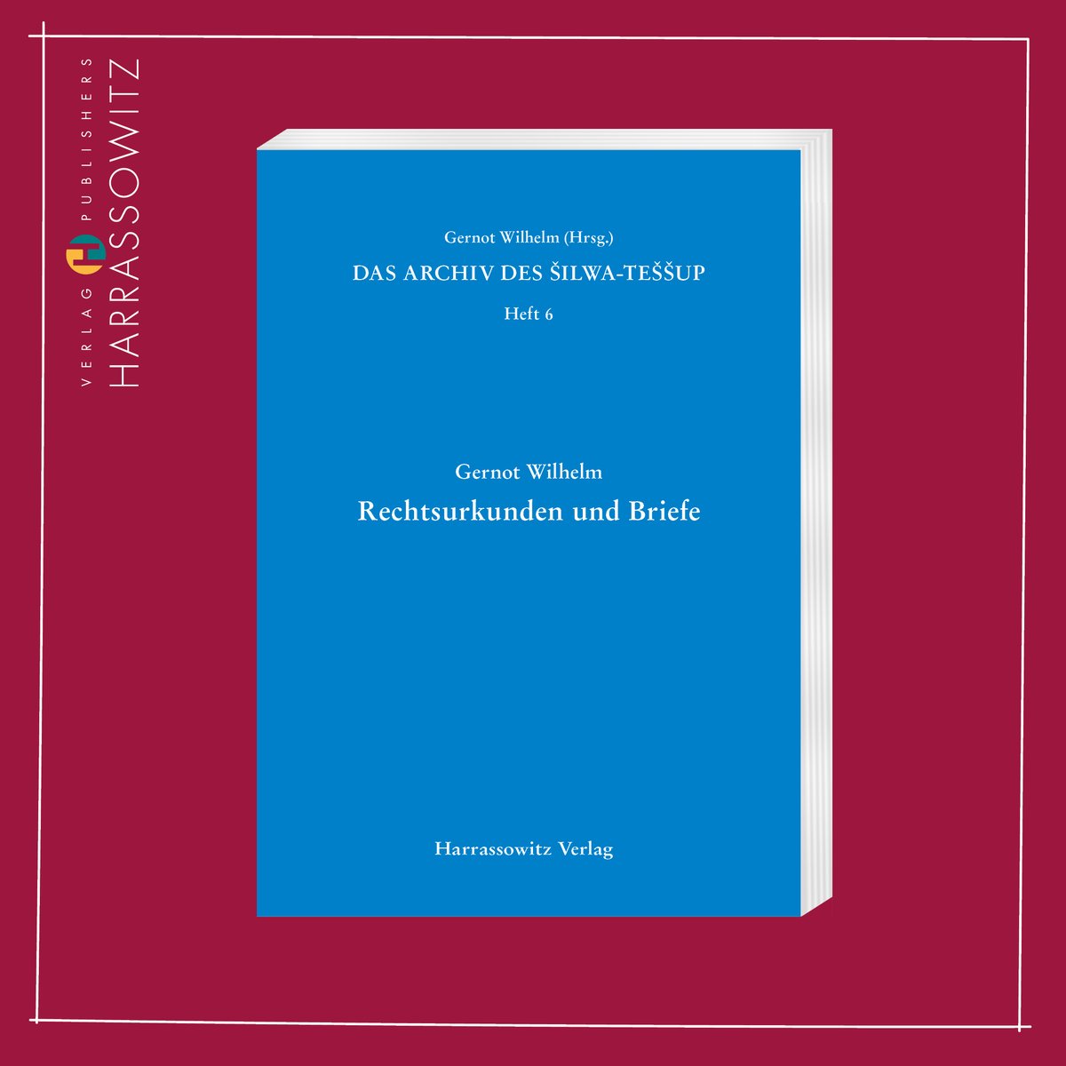 Harrassowitz Verlag (@harrassowitz_v) on Twitter photo Der von Gernot Wilhelm herausgegebene Band „Das Archiv des Šilwa-Teššup“ widmet sich dem #Archiv eines Prinzen und Großgrundbesitzers des 14. Jhs. v. Chr. und stellt zahlreiche Urkunden über Rechtsgeschäfte wie Adoption oder Darlehen zusammen.
harrassowitz-verlag.de/deu/isbn_97834… Der von Gernot Wilhelm herausgegebene Band „Das Archiv des Šilwa-Teššup“ widmet sich dem #Archiv eines Prinzen und Großgrundbesitzers des 14. Jhs. v. Chr. und stellt zahlreiche Urkunden über Rechtsgeschäfte wie Adoption oder Darlehen zusammen.
harrassowitz-verlag.de/deu/isbn_97834…