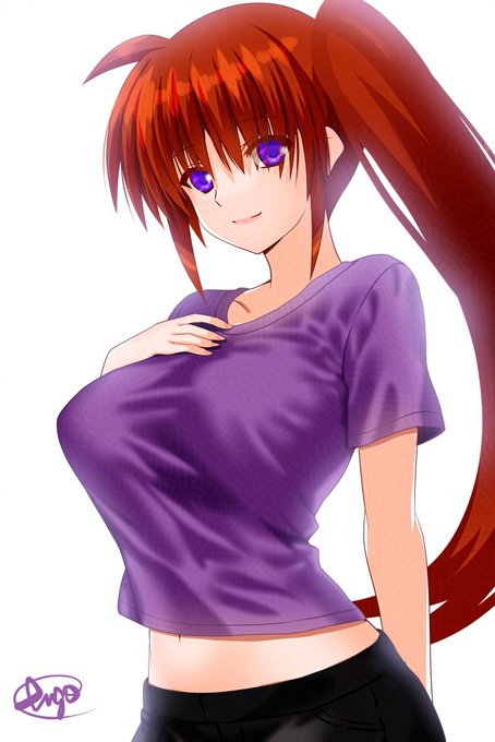 なのはさん。
Tシャツがもう耐えきれないっ! 