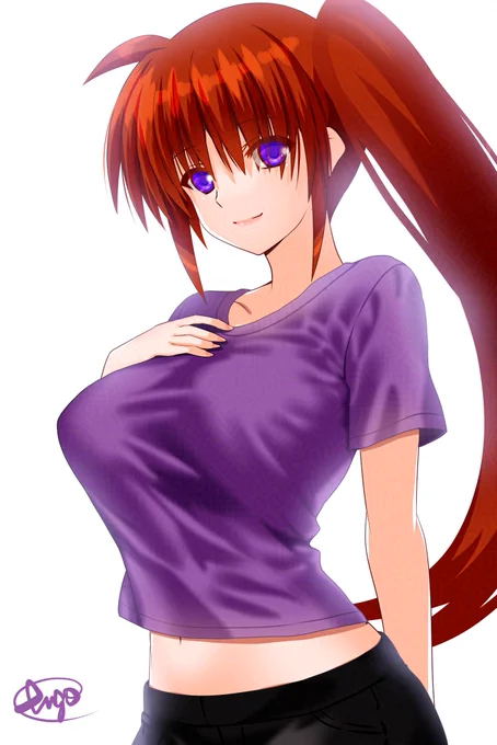 なのはさん。Tシャツがもう耐えきれないっ! 