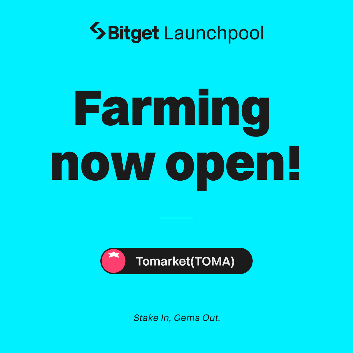 Farming is now open for $TOMA on #BitgetLaunchpool! 

⛏️ Lock $BGB &amp; $TOMA to farm 40,000,000,000 TOMA!
🔗 Join now: bitget.com/events/launchp…

Social Giveaway: $10,000 in TOMA up for grabs! 
🍅 Follow @bitgetglobal
🍅 RT with #TOMAxBitgetLaunchpool 
🍅 Submit your entry:
