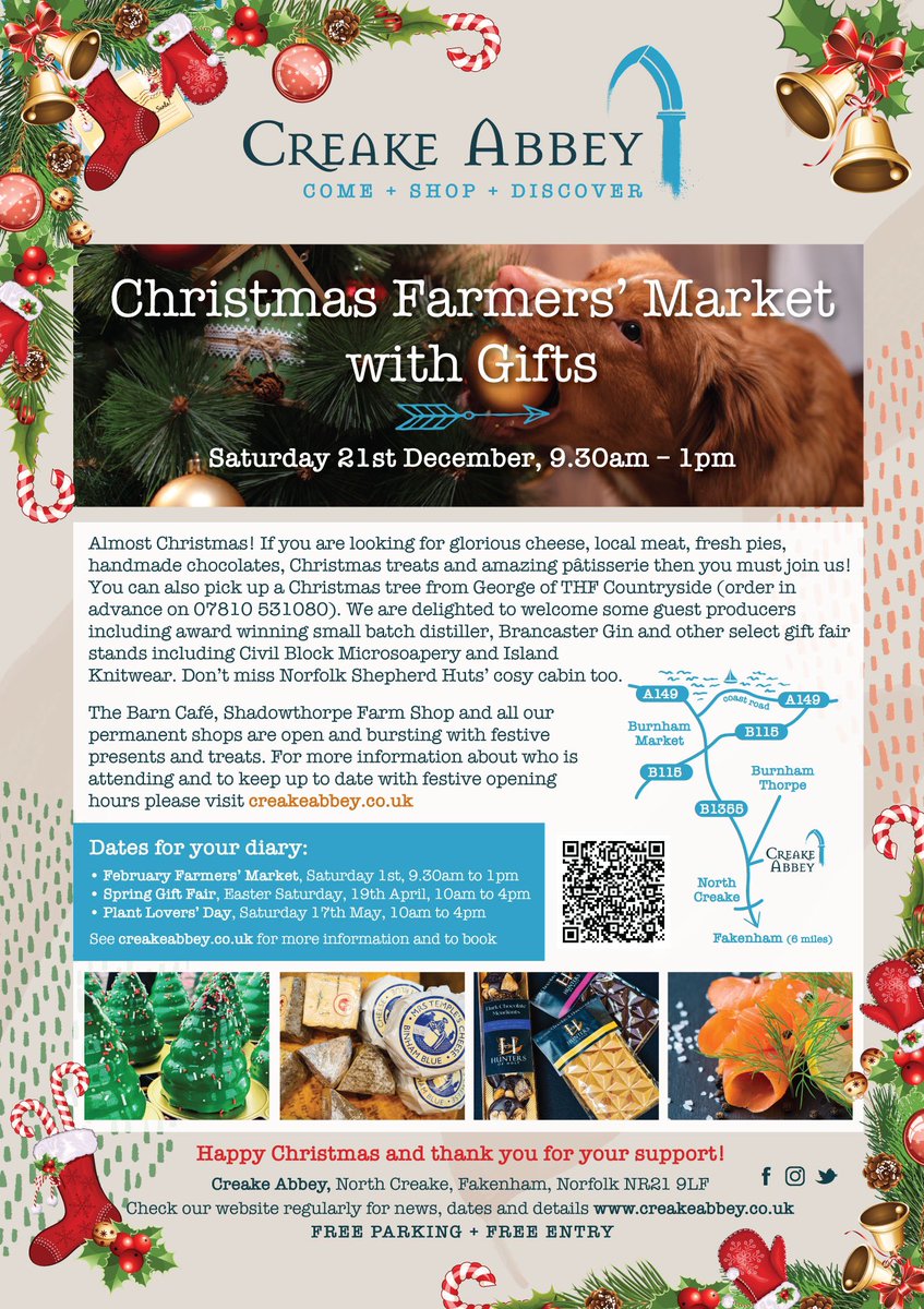 See you tomorrow 9.30-1 <a href="/creakeabbey/">Creake Abbey</a> for their brilliant 🎅 farmer’s market with 🎁! Lots of lovely <a href="/Pantherbrewery/">Panther Brewery</a> beers for your gift packs and Minikegs if you’re having people over for the festive season!!! It’s the perfect time to stock up!!! 🍺 🎅 🍺 🎄 🍺 🎁