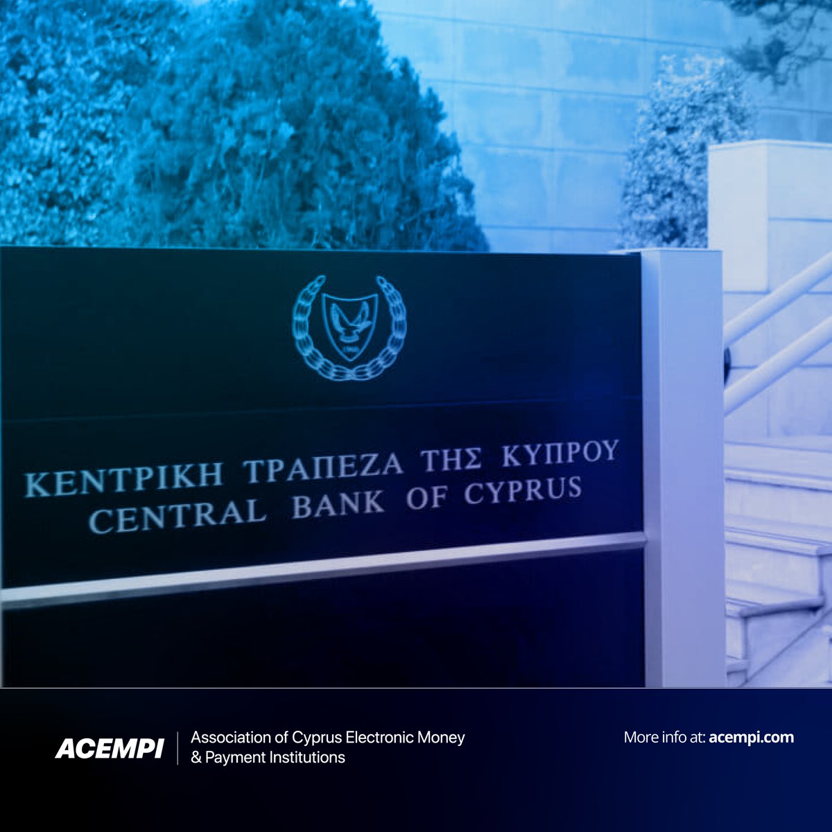 ACEMPI's tweet photo. Ως ο Κυπριακός Σύνδεσμος Ηλεκτρονικού Χρήματος και Ιδρυμάτων Πληρωμών, χαιρετίζουμε την πρωτοβουλία της Κεντρικής Τράπεζας Κύπρου για την ανάπτυξη στρατηγικής που αφορά τον τομέα μας. Η ίδρυση της νέας Διεύθυνσης Εποπτείας, αποτελεί μια εξέλιξη που καλωσορίζουμε θερμά. https://t.co/TXHFF60Jsc