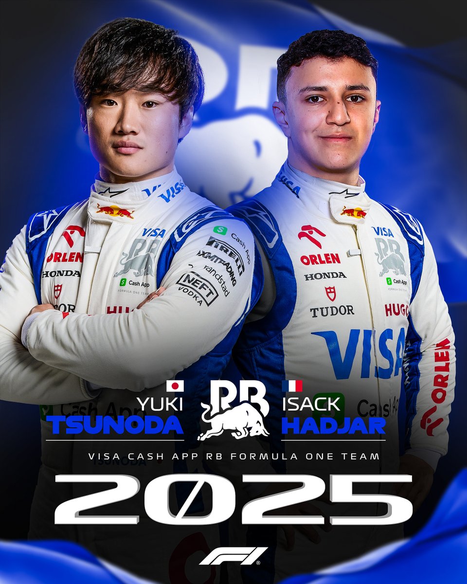 F1's tweet photo. Isack Hadjar will join Yuki Tsunoda at RB in 2025 🏁 

#F1 https://t.co/xA380f8Q5y