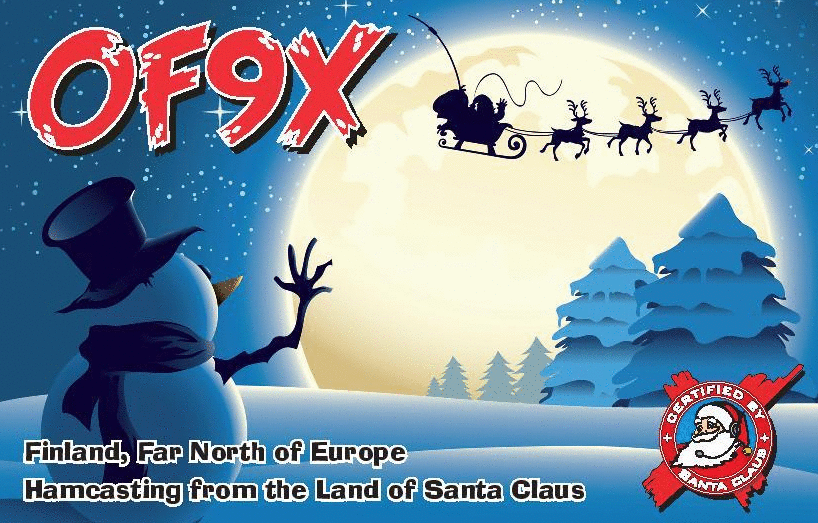PA3DMI's tweet photo. YES !! Made a cw contact with Santa Claus in Finland OF9X on 29.0208 MHz qsl via OH2BH #HOHOHO #Santa #Hamr #OF9X https://t.co/xSe8jnp703