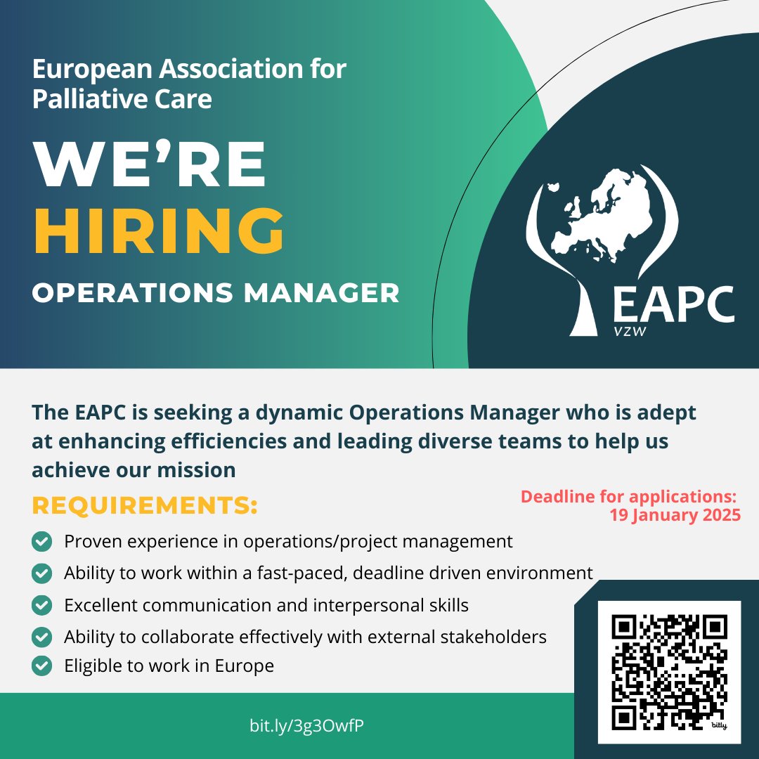 EAPCvzw's tweet photo. 📣Join Our Team!
The EAPC are looking for an experienced Operations Manager who can bring expertise and enthusiasm to our dedicated team. 
Job description and more details are here: https://t.co/PzNyBSj0tz
Closing date: 19 January 2025 https://t.co/Y1zYEJRLcl