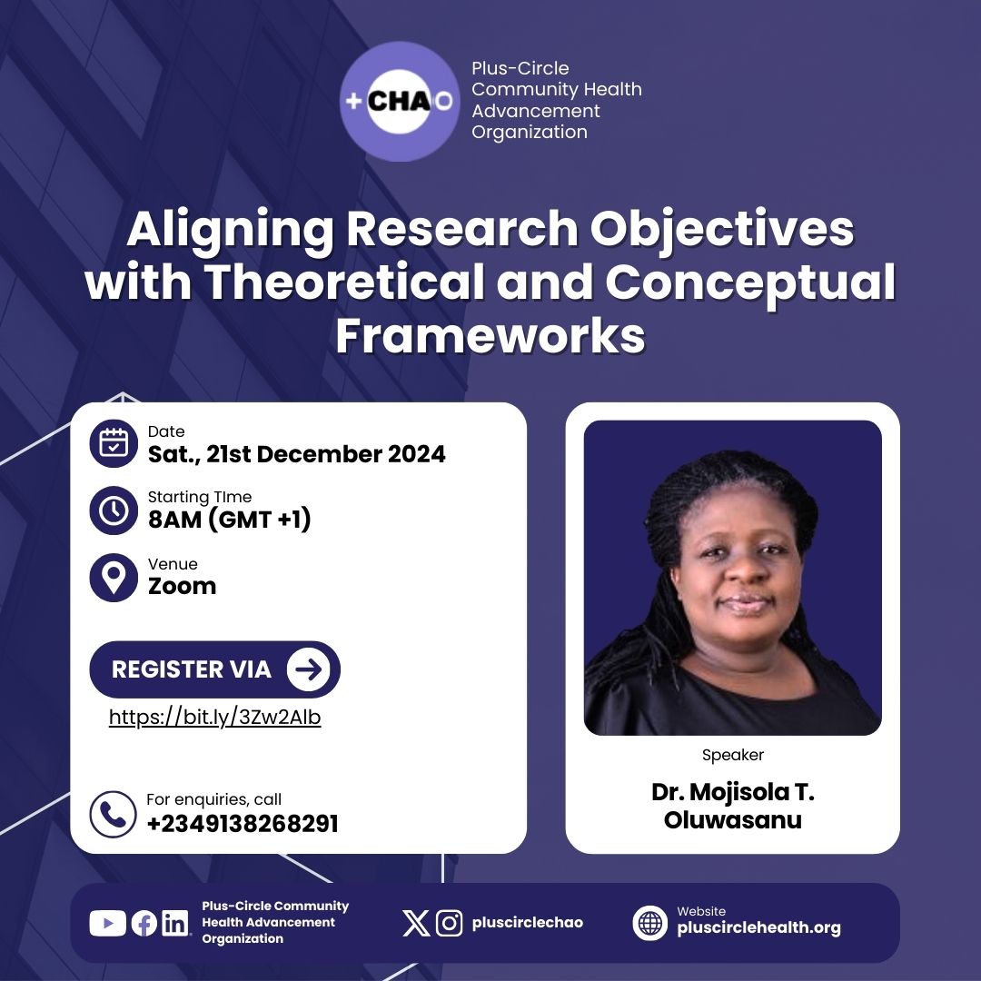pluscirclechao's tweet image. The wait is almost over! ⏳

Join Dr. Mojisola tomorrow for ‘Aligning Research Objectives with Theoretical and Conceptual Frameworks’.

This is your last chance to register! Don’t miss out 👇🏽
bit.ly/3zw2Alb

#WebinarAlert #ResearchMadeSimple