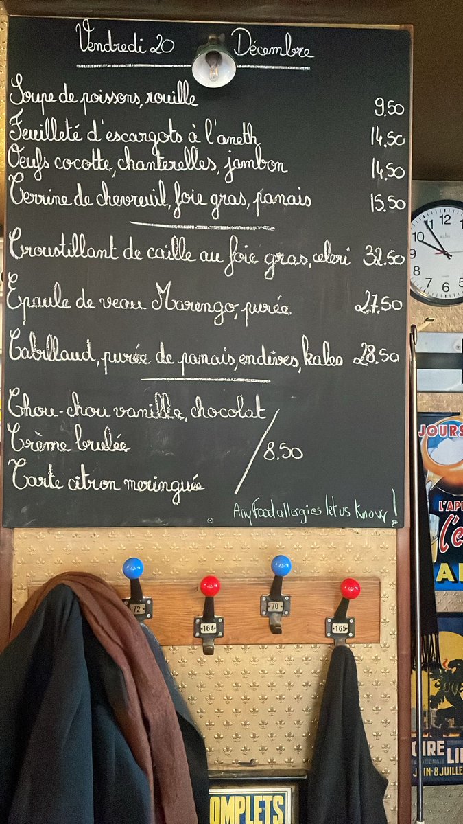 Aujourd’hui au menu dès midi. Bon appétit!