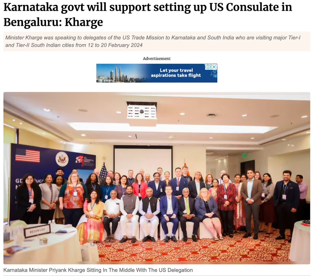 PriyankKharge's tweet photo. Delivered as Promised!

Over the past few years, I’ve had the privilege of engaging in several discussions with the US Ambassador, HE. Eric Garcetti, and key representatives from the US Consulate, the Trade Mission, and the American Chamber of Commerce in India. At the heart of all these meetings was a common goal: establishing a US Consulate in Bengaluru.

Bengaluru, as a global hub for technology and innovation, is home to thousands of professionals, students and businesses with deep ties to the United States. So establishing a consulate in Bengaluru was an inevitable conclusion.

Today, it is so good to these consistent efforts have come to fruition. A new US Consulate is set to open in Bengaluru in January 2025. The consulate will simplify access to essential services for citizens, promote trade, and strengthen cultural and business ties between Karnataka and the United States.

This initiative will pave the way for a long standing vision of ours – to create sister city partnerships between US cities and Karnataka’s urban centers. Such collaborations will foster deeper cultural and economic exchanges, driving growth across sectors like commerce, education, healthcare, and technology. These partnerships will create opportunities for innovation, investment, and shared progress.

I want to sincerely thank Chief Minister Siddaramaiah @siddaramaiah for recognizing the importance of this initiative and writing to the US Ambassador assuring Karnataka’s full support to make this vision a reality. I also extend my gratitude to Ambassador Eric Garcetti for his consistent support and commitment to strengthening ties between our two regions.

This isn’t just talk—it’s Congress ke Kaam Ki Baat, not Mann Ki Baat.

 @CMofKarnataka