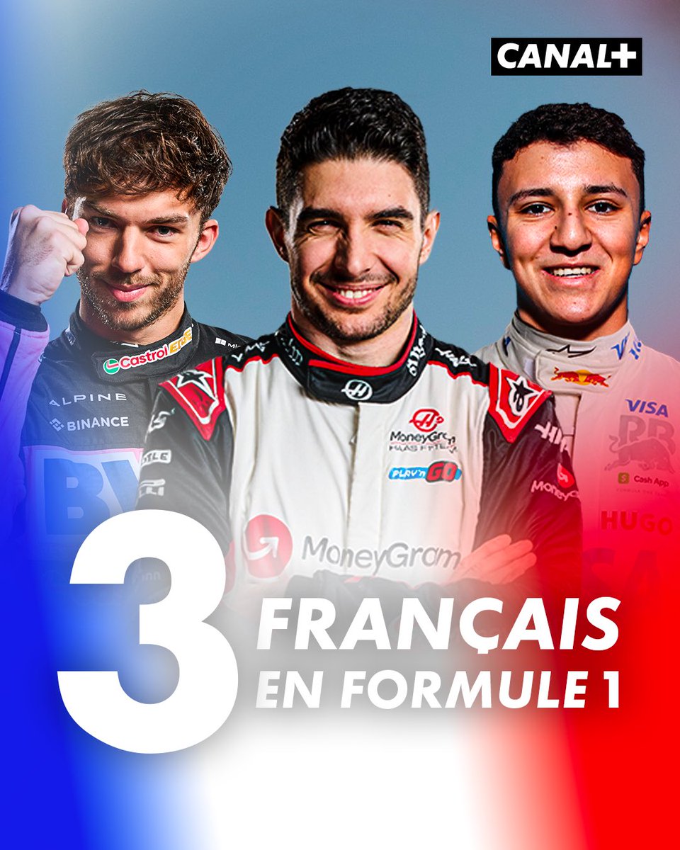3 FRANÇAIS EN F1 EN 2025 🇫🇷🇫🇷🇫🇷
 
Avec l’arrivée d’Isack Hadjar l’année prochaine, la Formule 1 comptera 3 Français sur la grille 🤩

Ce n’était pas arrivé depuis 2020 quand Pierre Gasly, Esteban Ocon et Romain Grosjean partageaient la piste ✨