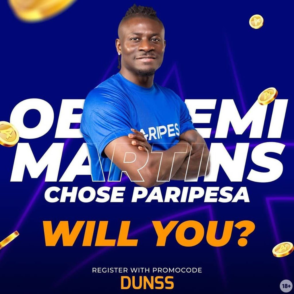 LifeofAdunni's tweet photo. 10 odds on @PariPesaNigeria 

Code - 1UD6M

Get up to N230,000 on your first deposit as a new customer when you sign up

Don't have an account
Sign up now? 👉 https://t.co/hmNFFn4qb8 https://t.co/2qFTVLnnPE