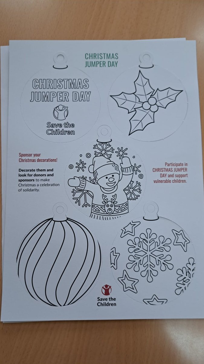 CHRISTMAS JUMPER DAY en colaboración con la ONG "SAVE THE CHILDREN". Todo lo recaudado ha sido ingresado en la ONG y se destinará para los niños y niñas que están viviendo una emergencia humanitaria. ¡Gracias a todos por su participación y solidaridad! 💙