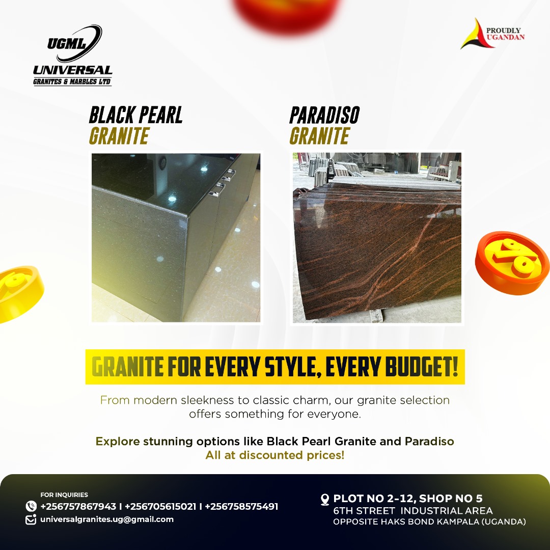 ugmluganda's tweet photo. Granite for Every Style, Every Budget!
From modern sleekness to classic charm, our granite selection offers something for everyone. Explore stunning options like Volga Black Leather and Paradiso – all at discounted prices! https://t.co/4yTmJNX5nM