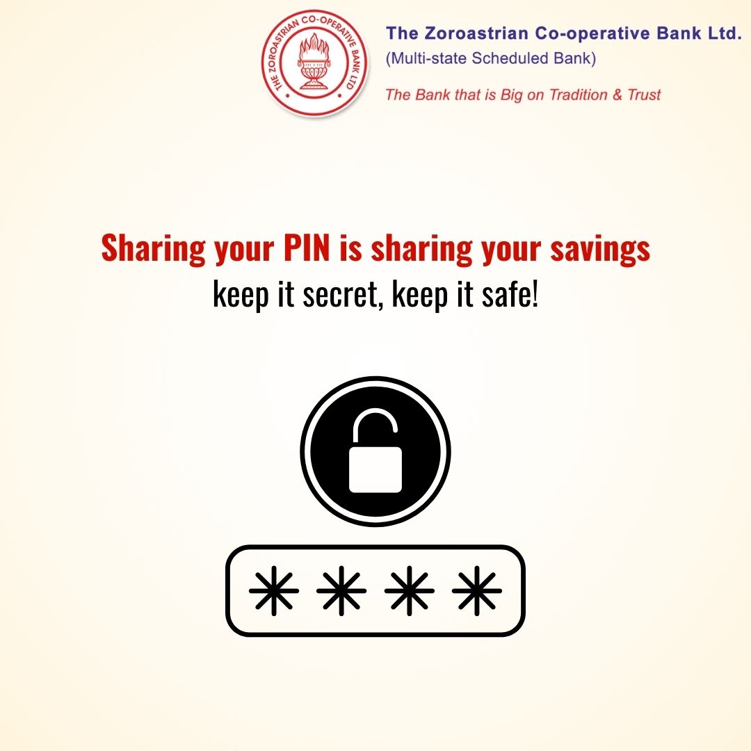 ZoroastrianBank's tweet photo. Protect your account by keeping your PIN confidential. Remember, your bank will never ask for it. Stay vigilant, stay secure!
#BankingSafety #PINProtection #StaySecure #SafeBanking #DigitalBanking #ZCBL https://t.co/rppVUbBMOi